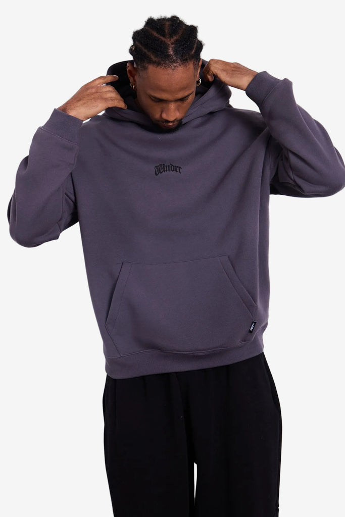 WNDRR Revival Hood Sweat - Charcoal model