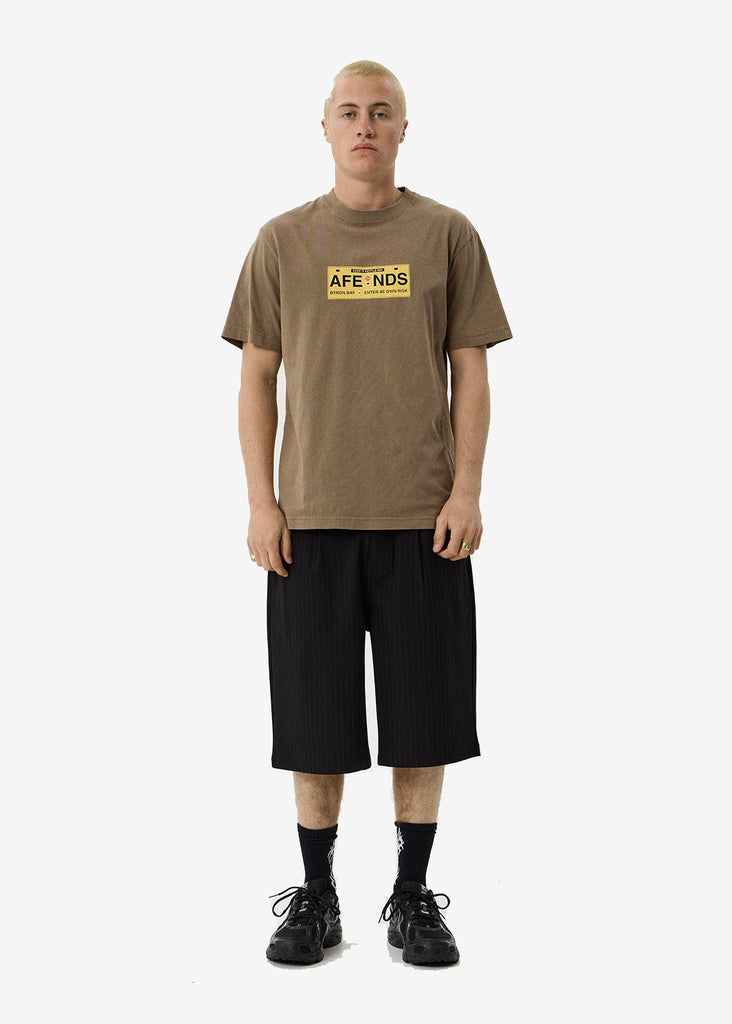 AFENDS Risk - Retro Tee - Vintage Fossil