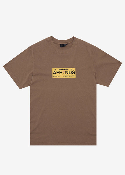 AFENDS Risk - Retro Tee - Vintage Fossil