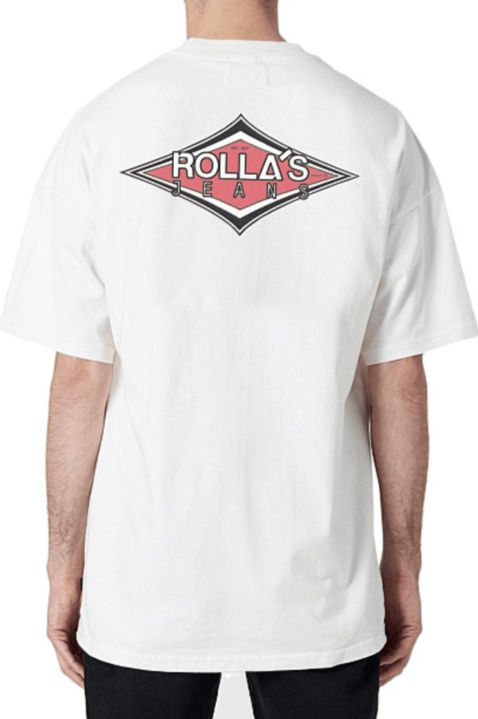 ROLLAS MENS T-SHIRTS ROLLA'S HEAVY DIAMOND TEE - VINTAGE WHITE