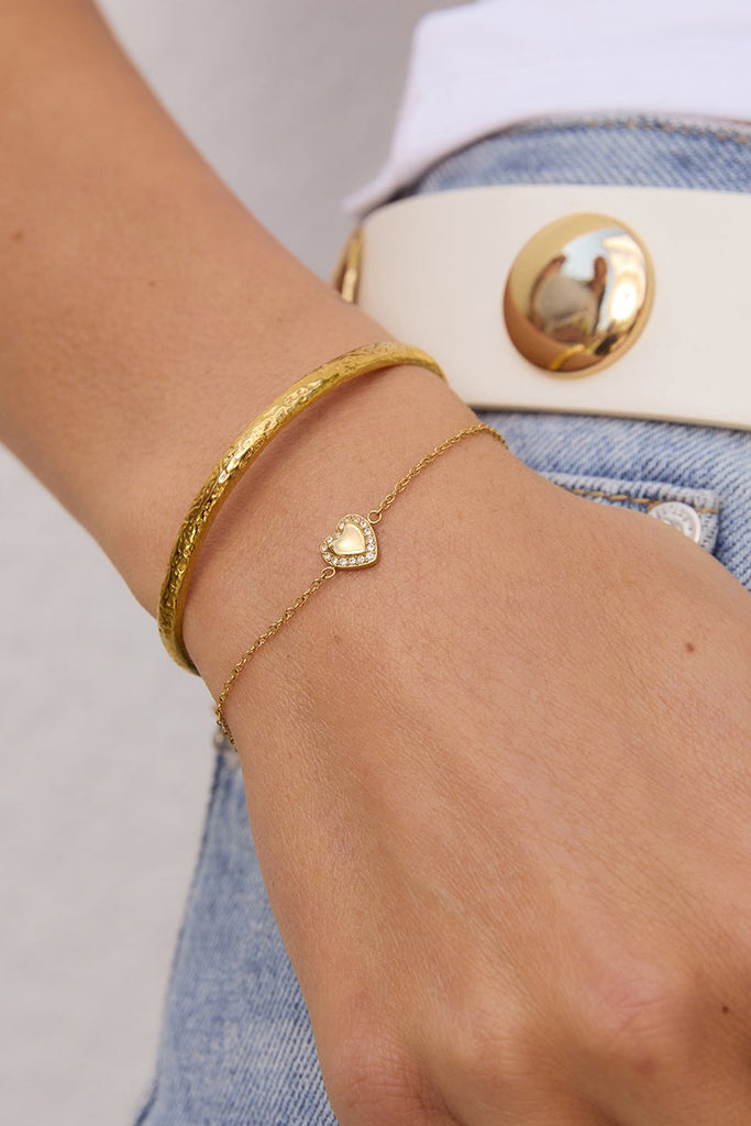 Arms of Eve Rosie Heart Bracelet - Gold Plated