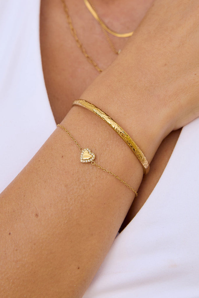 Arms of Eve Rosie Heart Bracelet - Gold Plated