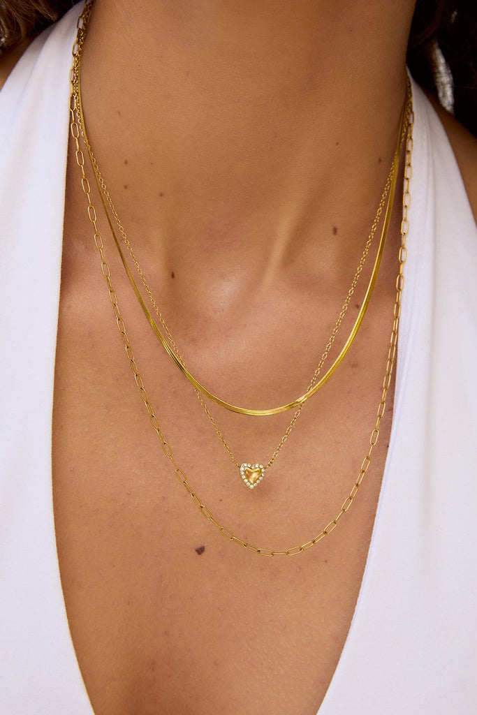 Arms of Eve Rosie Heart Necklace - Gold Plated