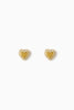 Arms of Eve Rosie Heart Stud Earrings - Gold Plated