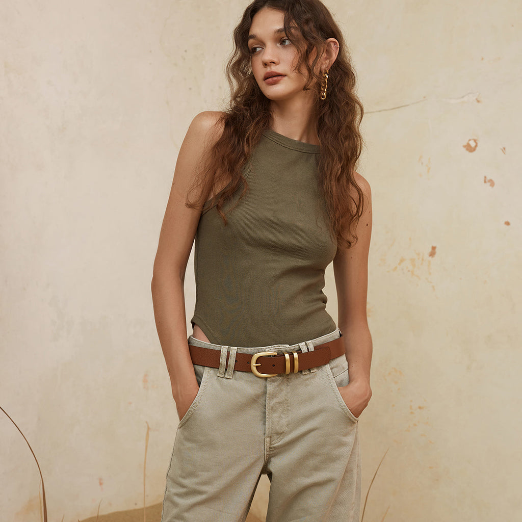 Status Anxiety Let It Be Belt - Tan/Gold
