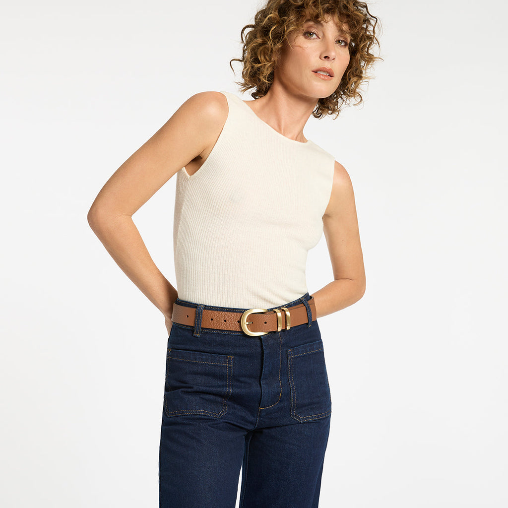Status Anxiety Let It Be Belt - Tan/Gold