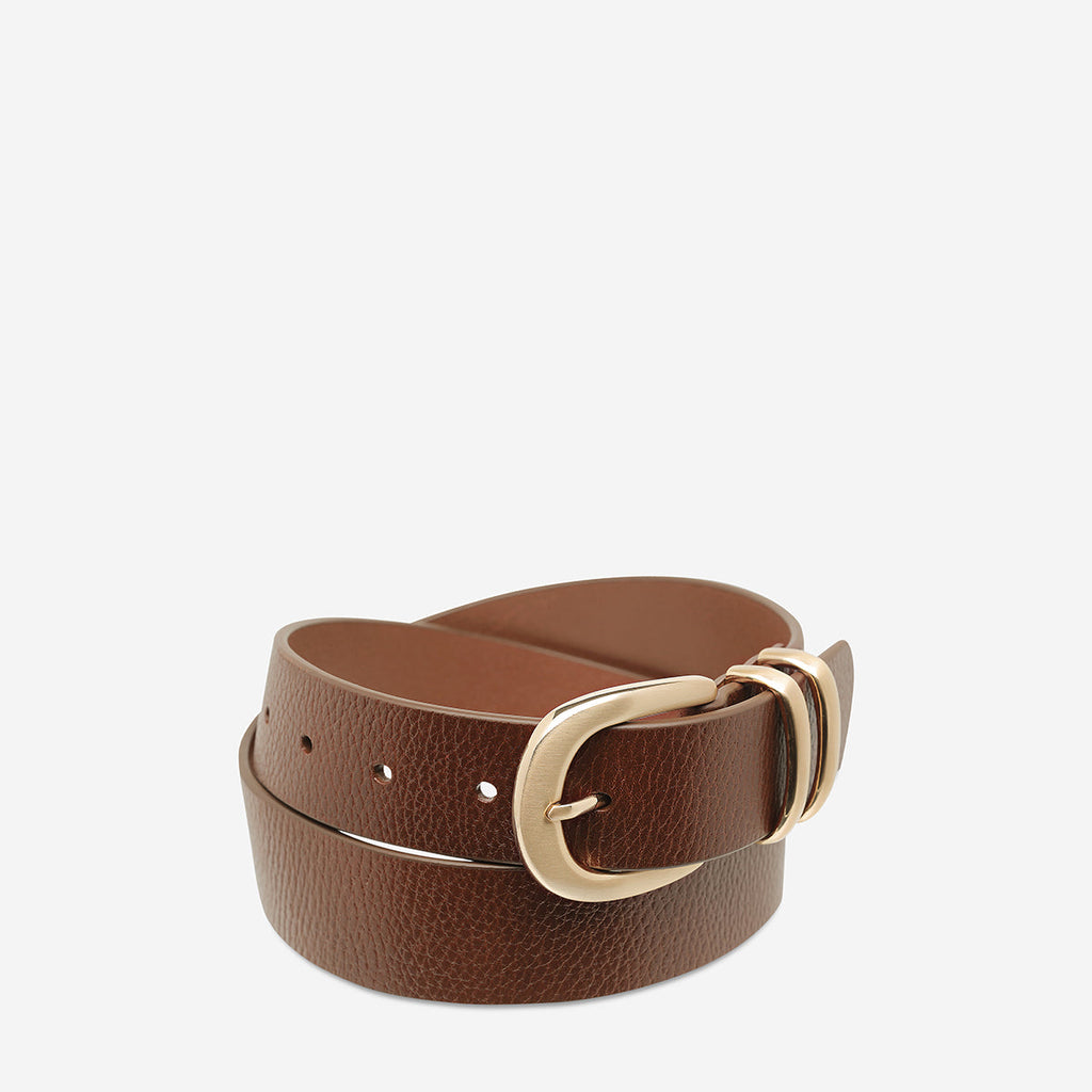 Status Anxiety Let It Be Belt - Tan/Gold