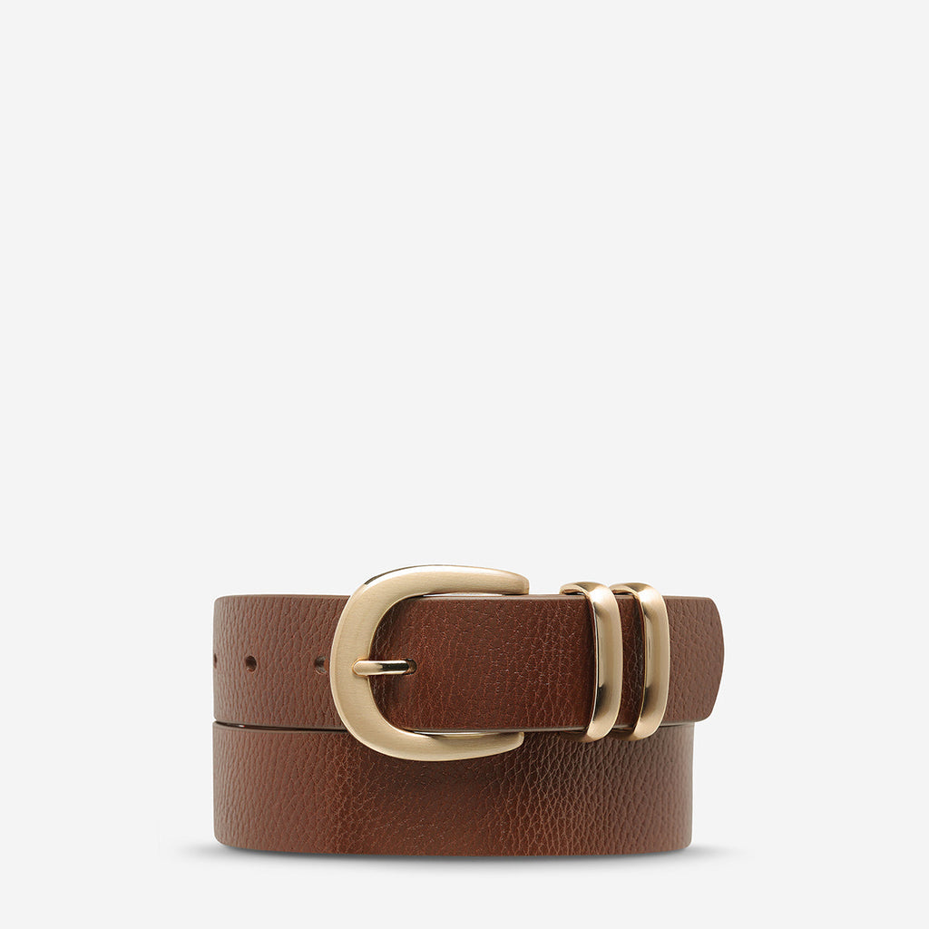 Status Anxiety Let It Be Belt - Tan/Gold
