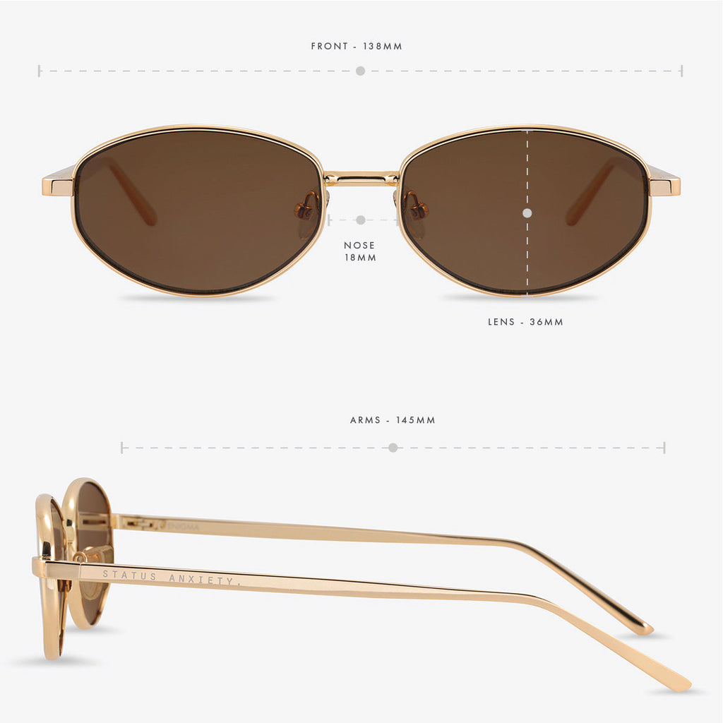 Status Anxiety Enigma Sunglasses - Gold