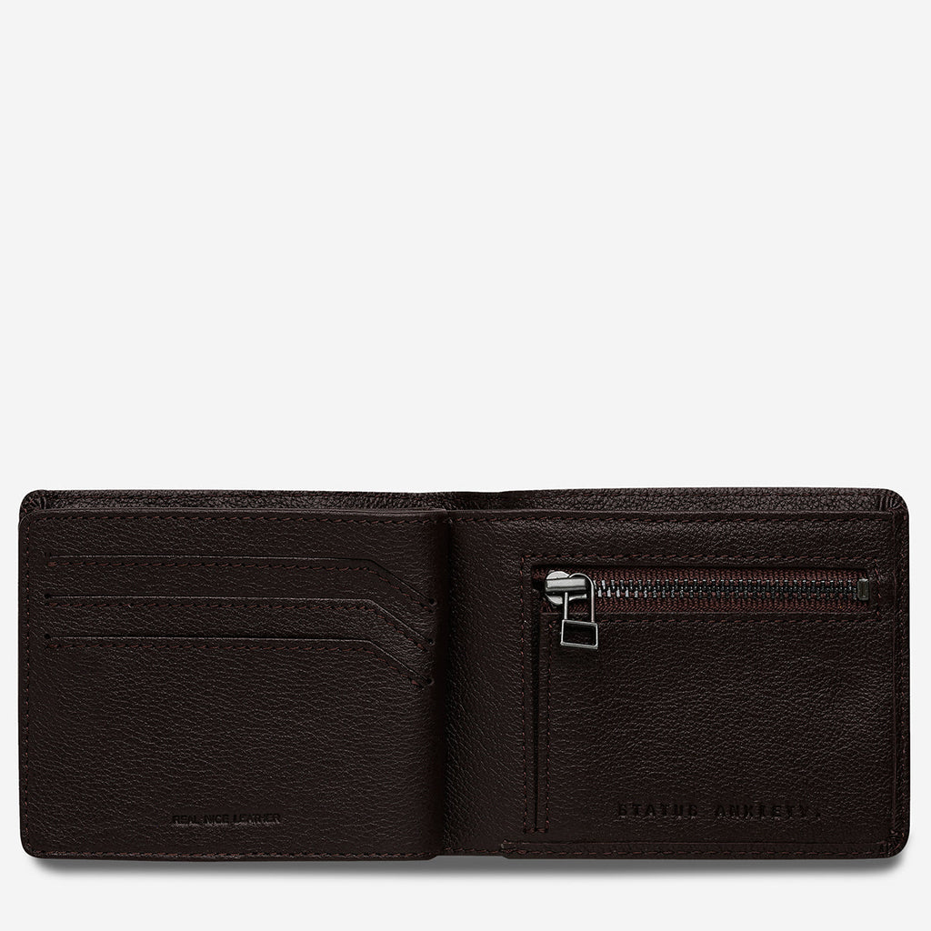 Leonard Wallet Chocolate interior flat