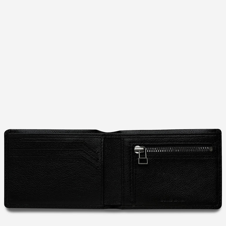 Otis Wallet Black open flat
