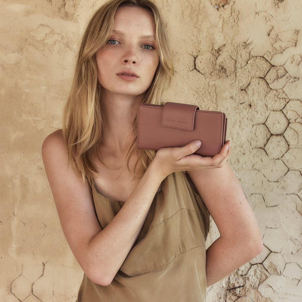 Status Anxiety Ruins Wallet - Dusty Rose