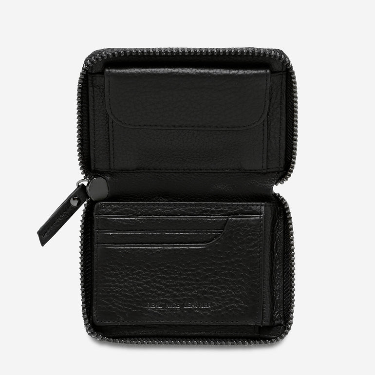 Wayward Wallet Black flat open