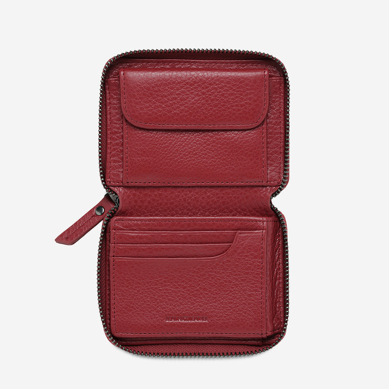 Wayward Wallet Rouge flat open