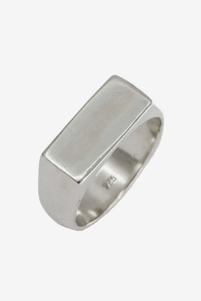 SUE THE BOY JEWELLERY SUE THE BOY WIDE RECTANGLE SIGNET RING - 925 STERLING SILVER