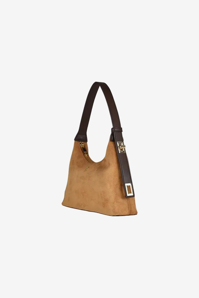 Sylvie Tan Suede Choc Gold