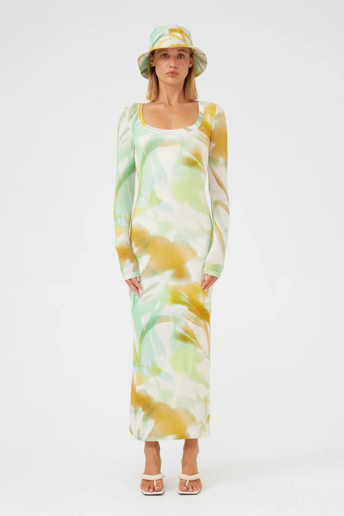 THE FIFTH LABEL DRESS THE FIFTH LABEL SCRIPT LS DRESS - GRAFFITI FLORAL