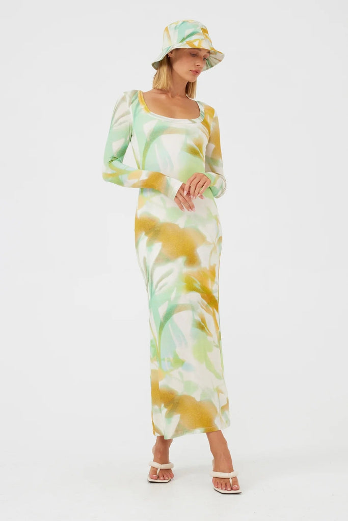 THE FIFTH LABEL DRESS THE FIFTH LABEL SCRIPT LS DRESS - GRAFFITI FLORAL