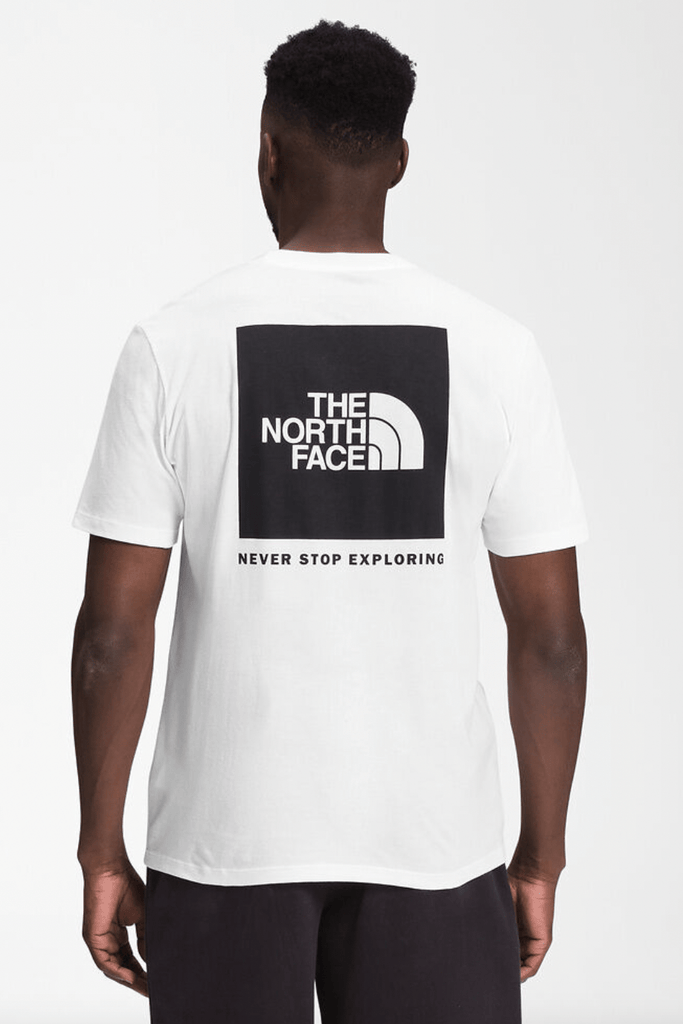 THE NORTH FACE MENS T-SHIRTS THE NORTH FACE BOX NSE TEE - WHITE/BLACK