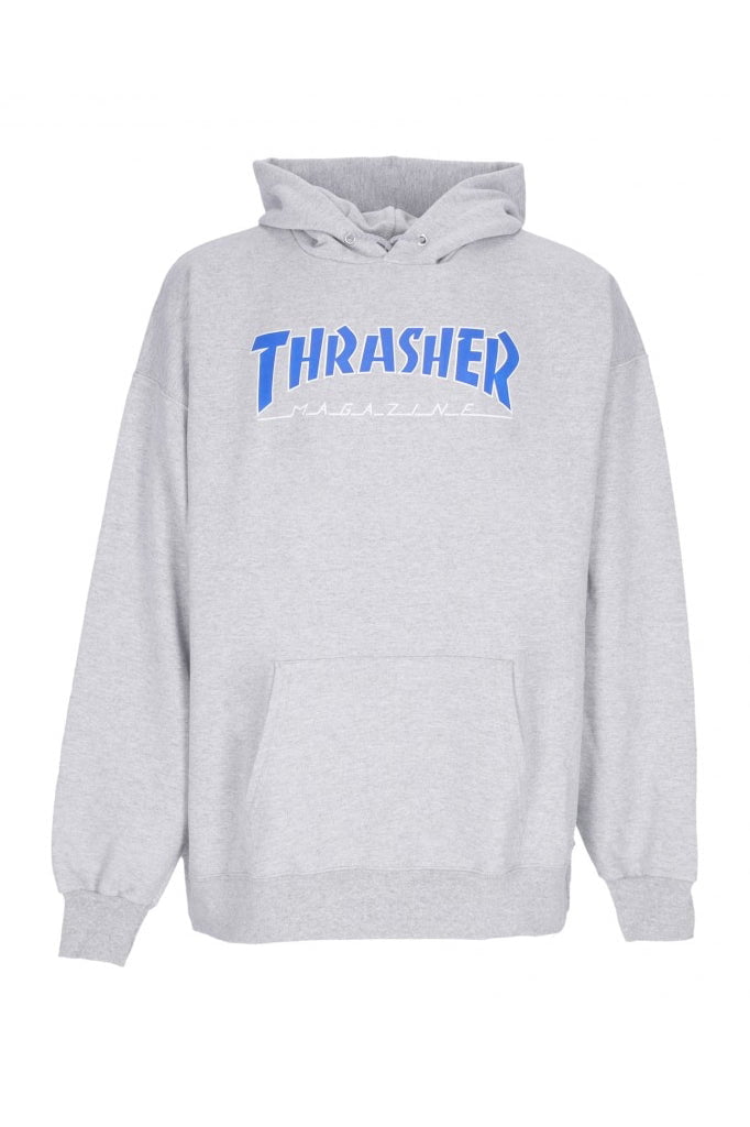 THRASHER MAGAZINE HOODIES THRASHER OUTLINED HOOD - LIGHT STEEL/BLUE
