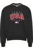 TOMMY JEANS CREW NECK SWEATERS TOMMY JEANS USA CREW - BLACK