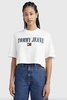 TOMMY JEANS LADIES TOPS & SHIRTS TOMMY JEANS CROP ARCHIVE 2 TEE - WHITE