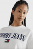 TOMMY JEANS LADIES TOPS & SHIRTS TOMMY JEANS CROP ARCHIVE 2 TEE - WHITE