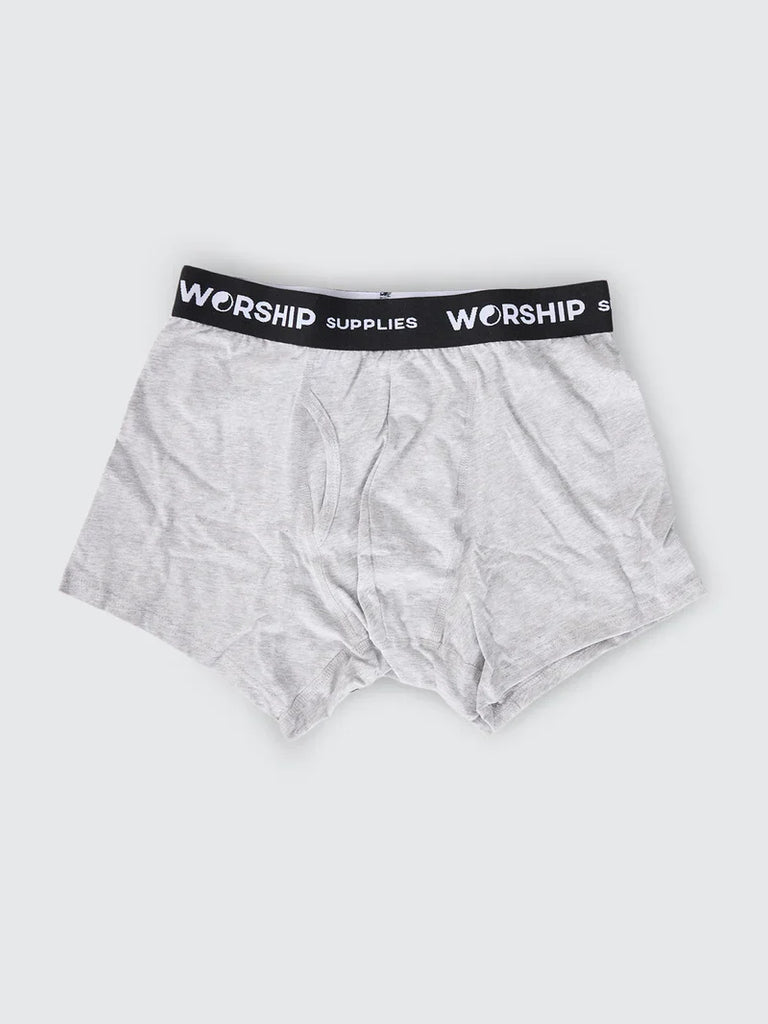 Worship Supplies Mens Trunks 3 Pack - Black/Grey Marle/Black Marle