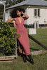 AFENDS Womens Tully Seersucker Maxi Dress Indy Rose Check front