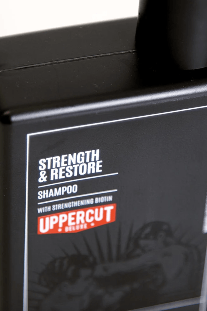 UPPERCUT DELUXE HAIR PRODUCT UPPERCUT STRENGTH AND RESTORE SHAMPOO - BOTTLE