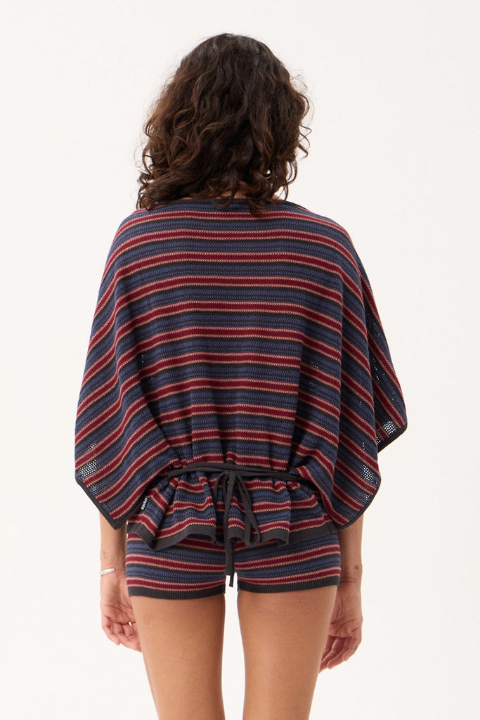 AFENDS Vance - Knit Batwing Top - Club Stripe