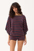 AFENDS Vance - Knit Batwing Top - Club Stripe