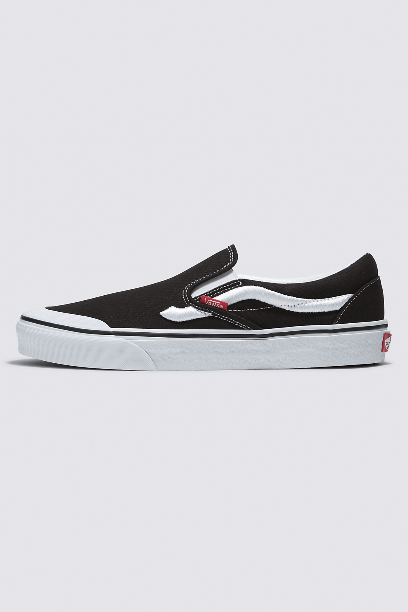 VANS CLASSIC SLIP ON 138 SIDESTRIPE - BLACK/TRUE – Pretty Rad Store