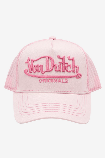 Von Dutch Big Signature Trucker Hat - Pink