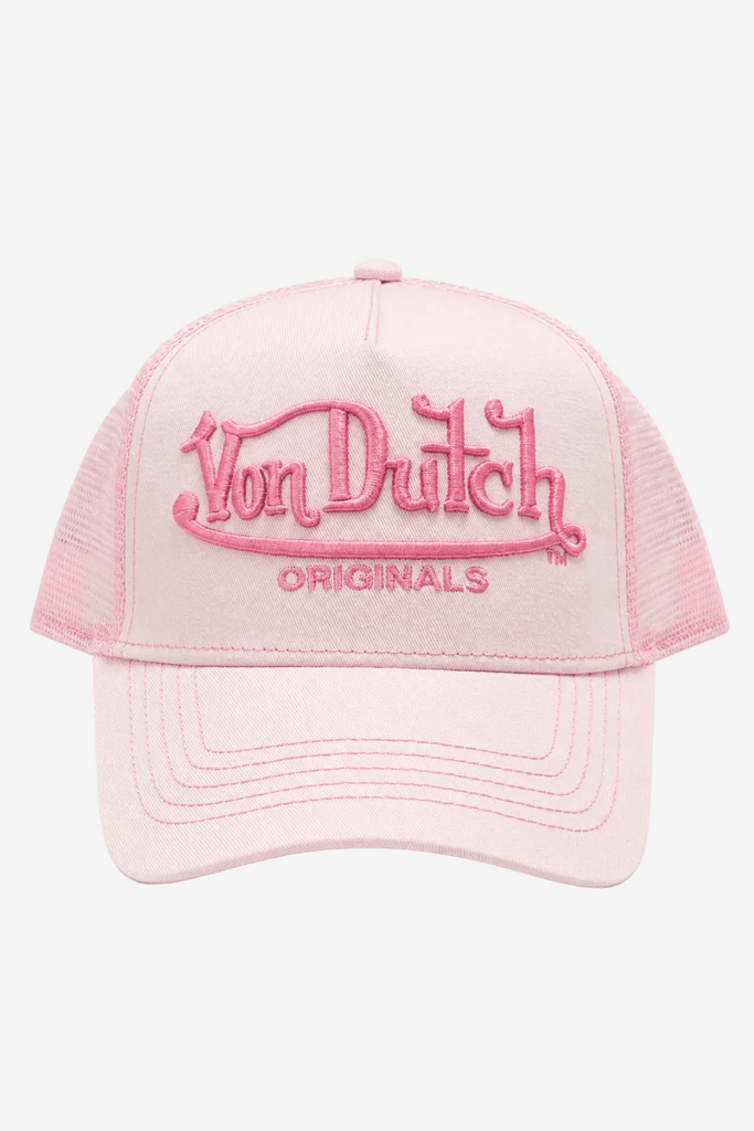 Von Dutch Big Signature Trucker Hat - Pink