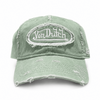 Von Dutch Distressed Zig Zag Dad Cap - Sage