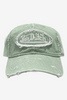 Von Dutch Distressed Zig Zag Dad Cap - Sage