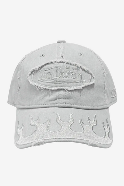 Von Dutch Flames Dad Cap - Light Grey