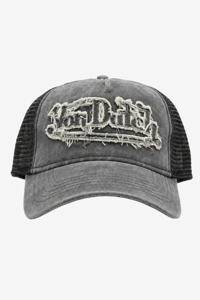 Von Dutch Washed Twill Trucker Hat - Bone/Black (placeholder photo: Grey colourway shown)