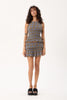 AFENDS Willa - Seersucker Mini Skirt - Cedar/Blue Check