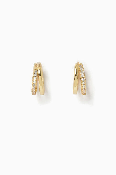 Arms of Eve Winnie Gold Huggie Earrings Large - Gold Plated
