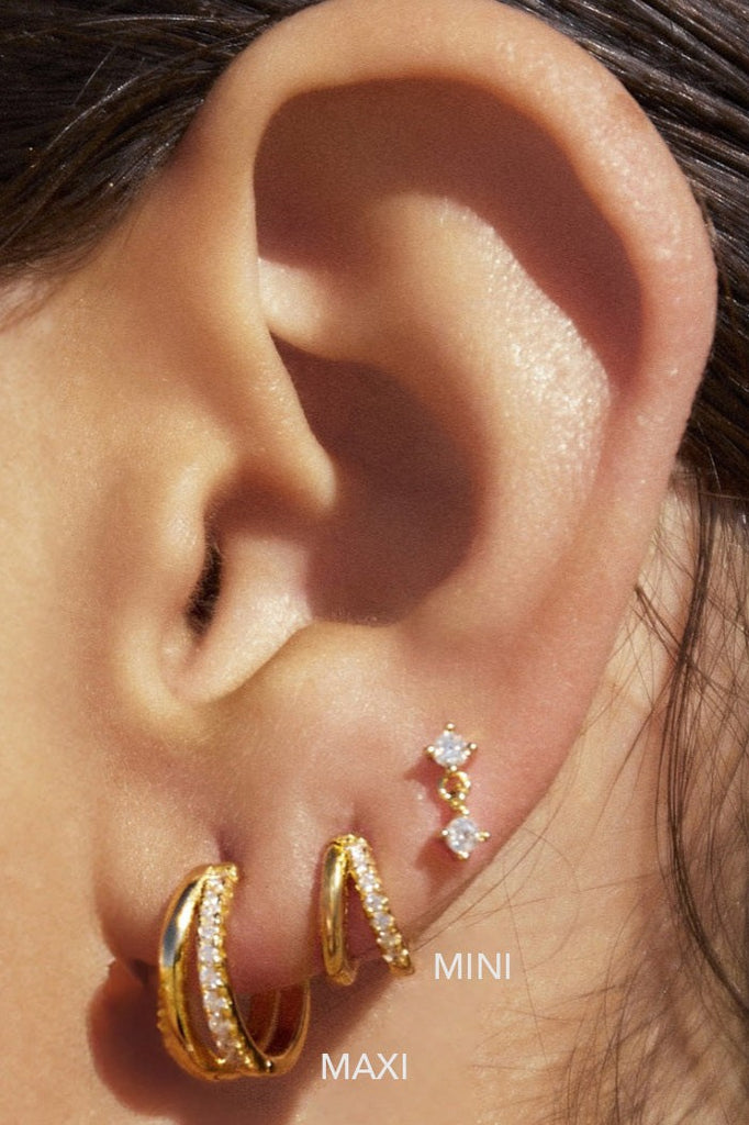 Arms of Eve Winnie Gold Huggie Earrings Large - Gold Plated