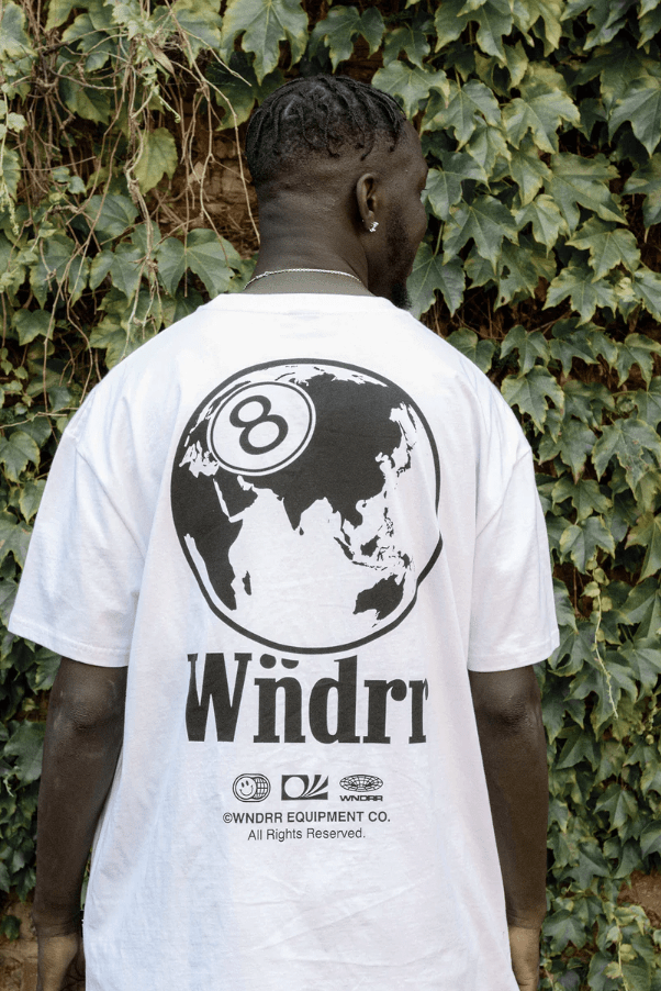 WNDRR MENS T-SHIRTS WNDRR 8 BALL BOX FIT TEE - WHITE