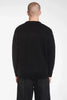 WORSHIP SUPPLIES CREW NECK SWEATERS WORSHIP SUPPLIESCHERUB BRUSHED CREW KNIT - BLACK