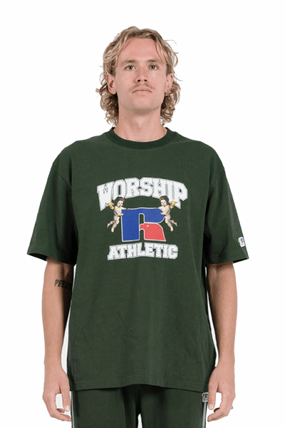 WORSHIP SUPPLIES MENS T-SHIRTS WORSHIP SUPPLIES GROUNDSKEEPERS TEE - SYCAMORE GREEN VINTAGE WASHED