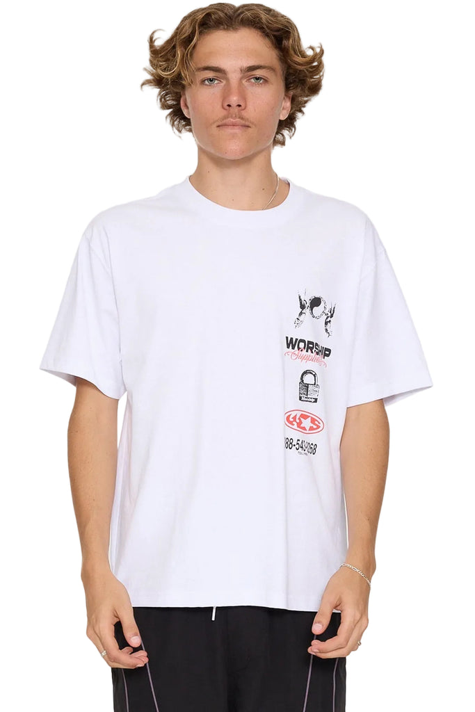 Worship Supplies Toll Free Tee - White