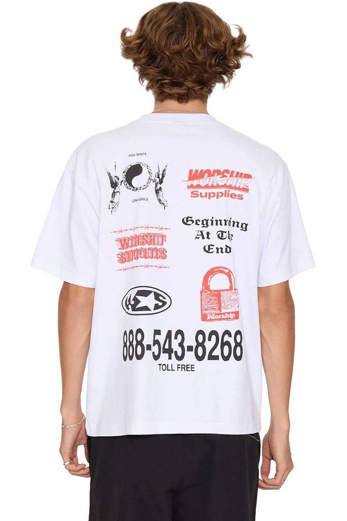 Worship Supplies Toll Free Tee - White