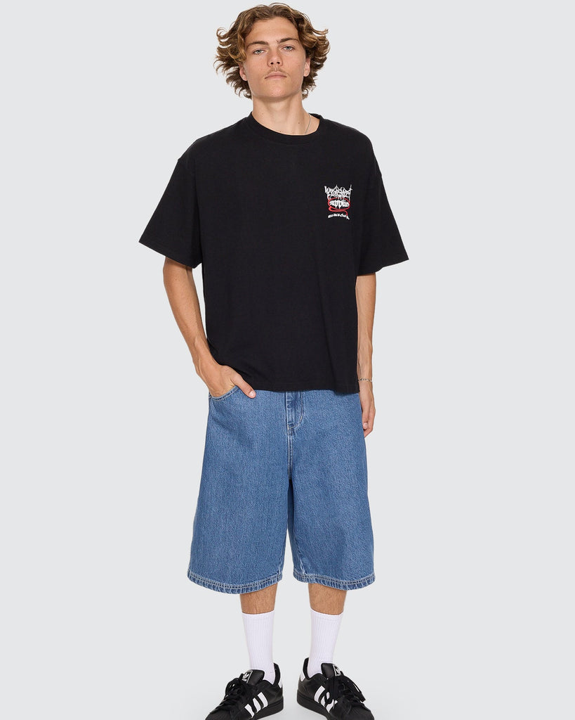 Worship Supplies Survival Crop Tee - Black