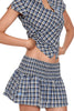 Worship Supplies Cherub Shirred Mini Skirt - Blue Grey
