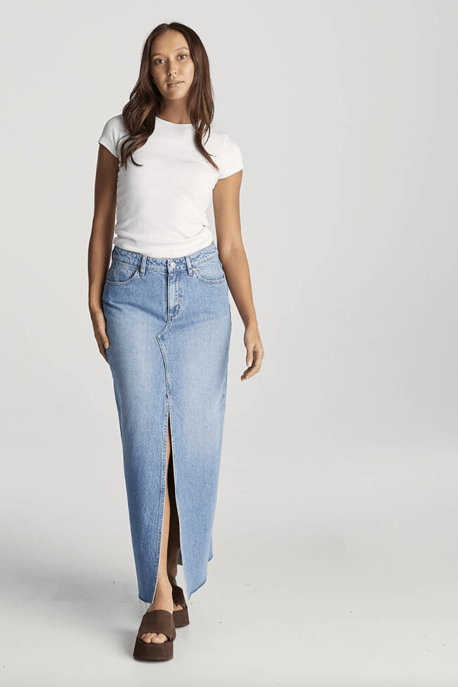 WRANGLER MID REPAIR MAXI SKIRT - FLOAT ON – Pretty Rad Store